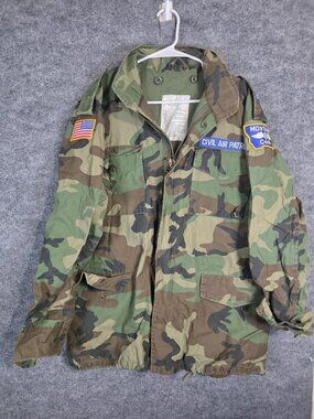 Fox Outdoor Products Field Coat Mens Large Woodland Camo Civil Air Patrol